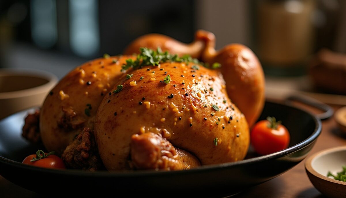 Poulet rôti au four : la recette inratable pour des cuisses croustillantes et juteuses Poulet rôti au four : la recette inratable pour des cuisses croustillantes et juteuses