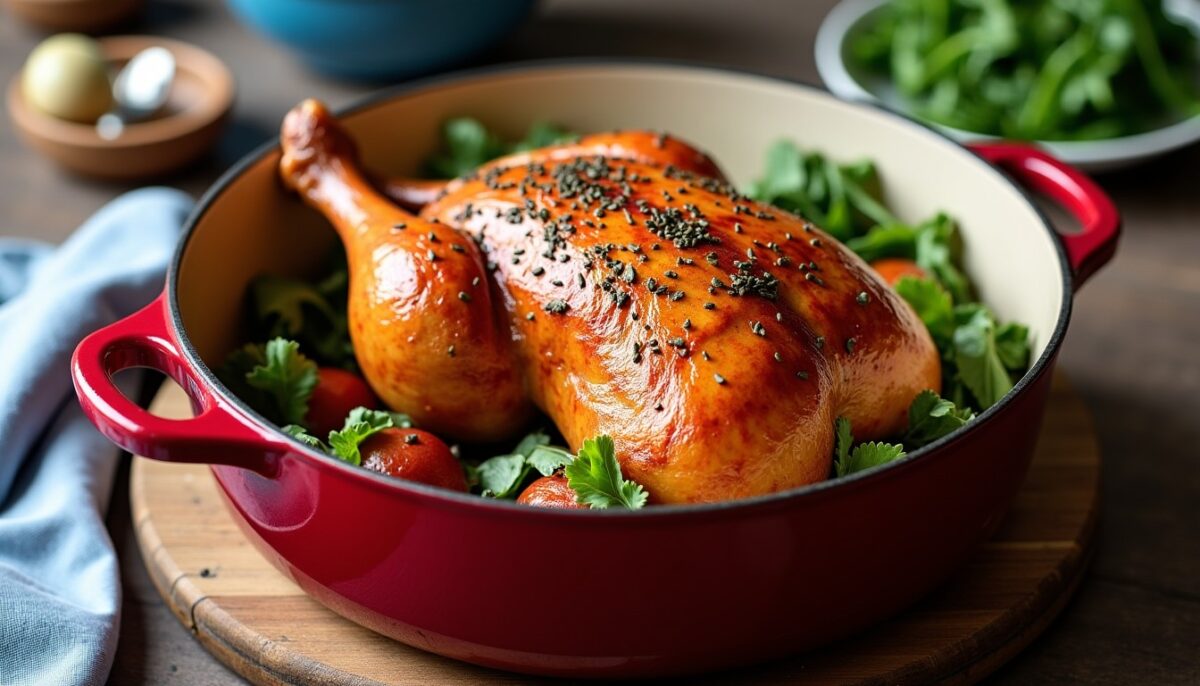 Cuisson parfaite du chapon en cocotte sans four : recette détaillée et temps idéal Cuisson parfaite du chapon en cocotte sans four : recette détaillée et temps idéal