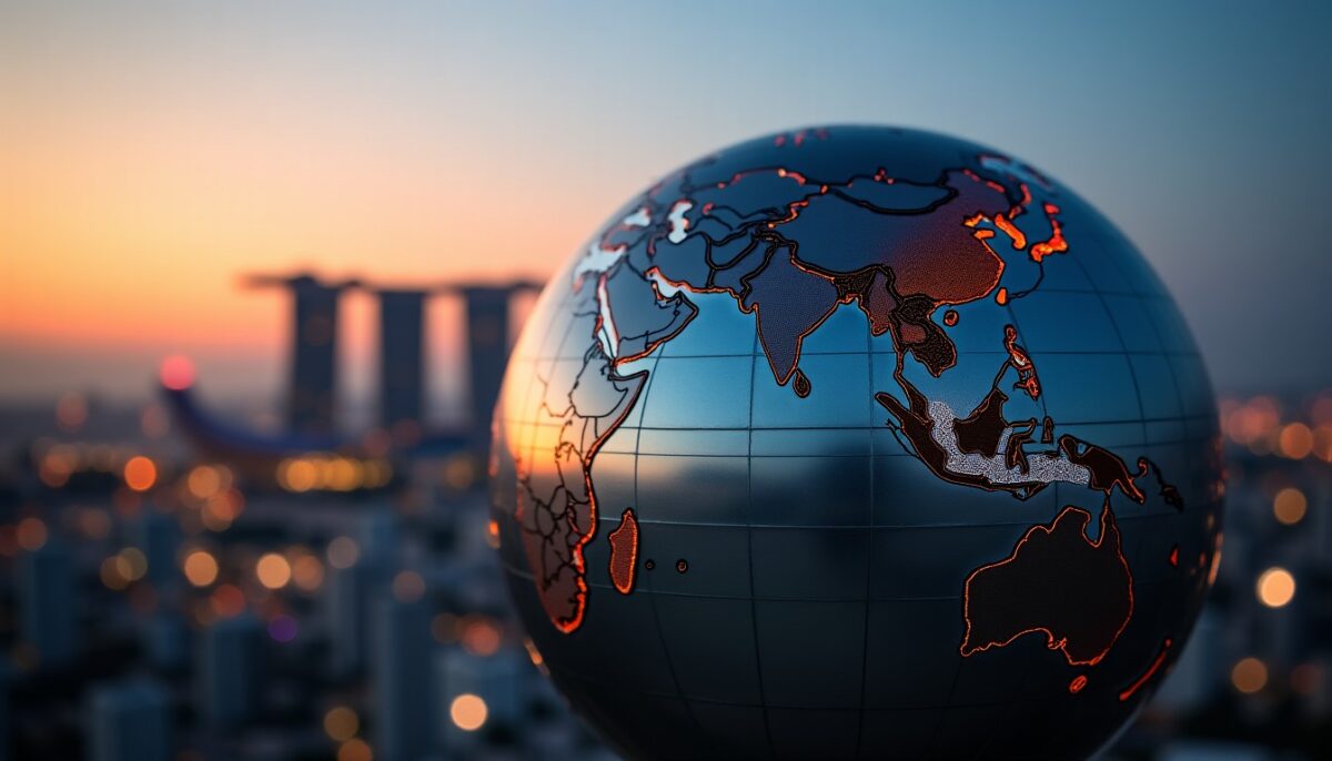 Singapour à travers le globe : position géographique et faits essentiels Singapour à travers le globe : position géographique et faits essentiels