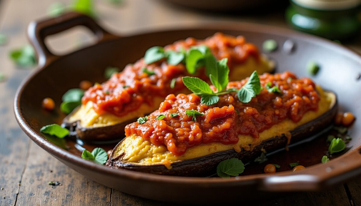 Délice libanais : Aubergines farcies à la viande hachée, un savoureux voyage culinaire